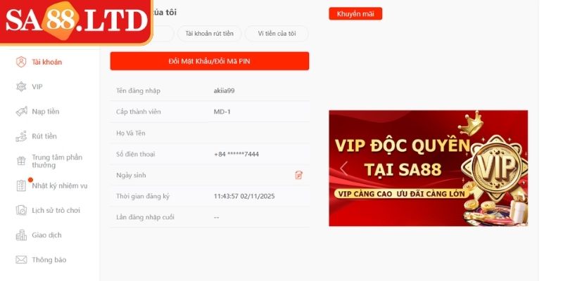 Đăng Ký SA88 - Sân Chơi Trực Tuyến Cho Người Hiện Đại 2025 1 Đăng ký SA88 thuận lợi với các điều khoản