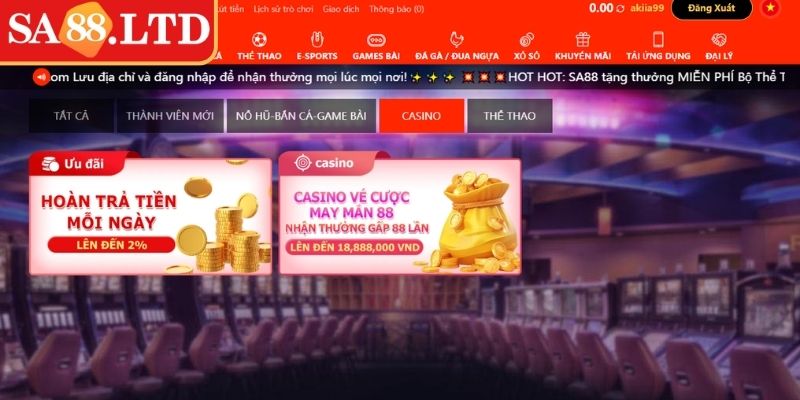 Khuyến Mãi SA88 - Cơ Hội Vàng Nhận Thưởng Lớn Năm 2025 2 Khuyến mãi SA88 hoàn trả cược thua