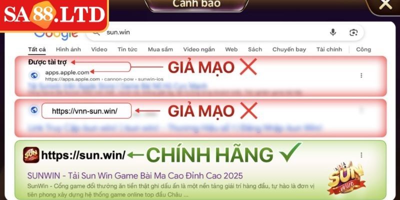Kiểm Tra Sunwin Thật Giả - Cách Phân Biệt Chính Xác 1 Trang web giả mạo tinh vi và khó nhận diện