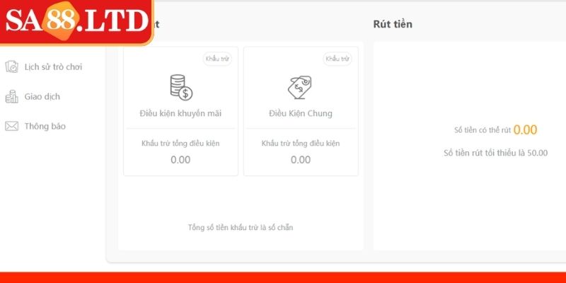 Dịch vụ rút tiền SA88 qua ngân hàng điện tử